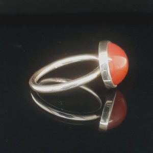 Zilveren ring met Rode Agaat